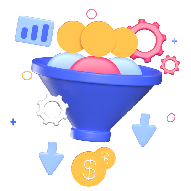 Conversion Rate 3D Animated Icon 3D Graphic