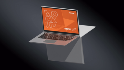 Animated Advertising Rotated Two Laptop 3D Mockup 3D Template