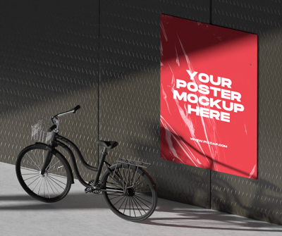 Poster In Street  3D Animated Mockup 3D Template