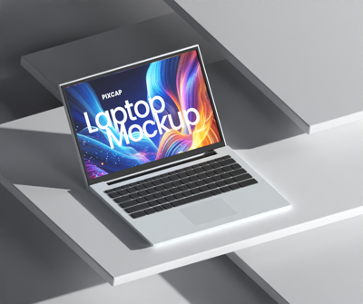 Laptop And Multiple Platforms 3D Animated Mockup 3D Template