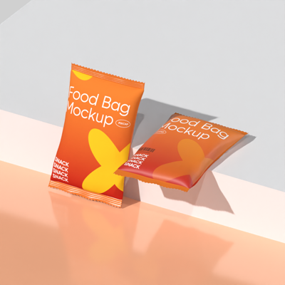 Snack Chips Bag 3D Animated Mockup 3D Template