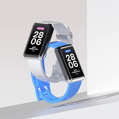 Sporty Smartwatch 3D Animated Mockup 3D Template
