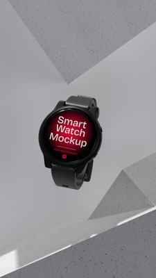 Smartwatch Floting 3D Animated Mockup 3D Template