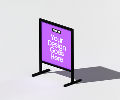 Advertising 3D Mockup With Minimalist Background 3D Template