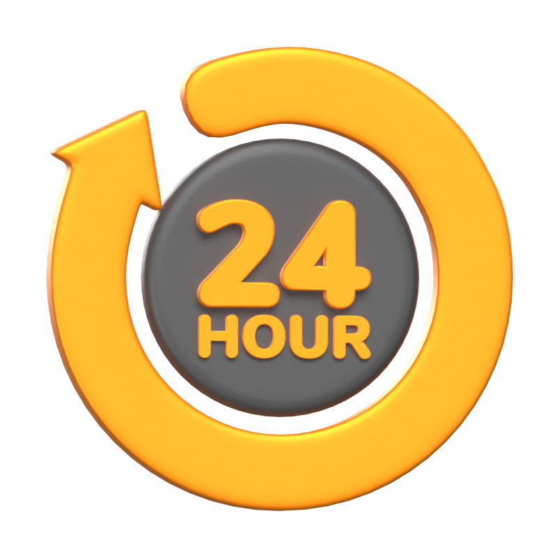 3D 24 Hour Service Sign