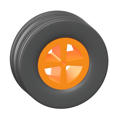 3D Car Tire Icon 3D Graphic