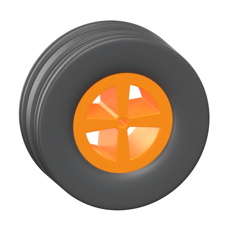 3D Car Tire Icon 3D Graphic