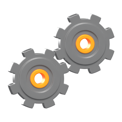 3D A Pair Of Gears 3D Graphic