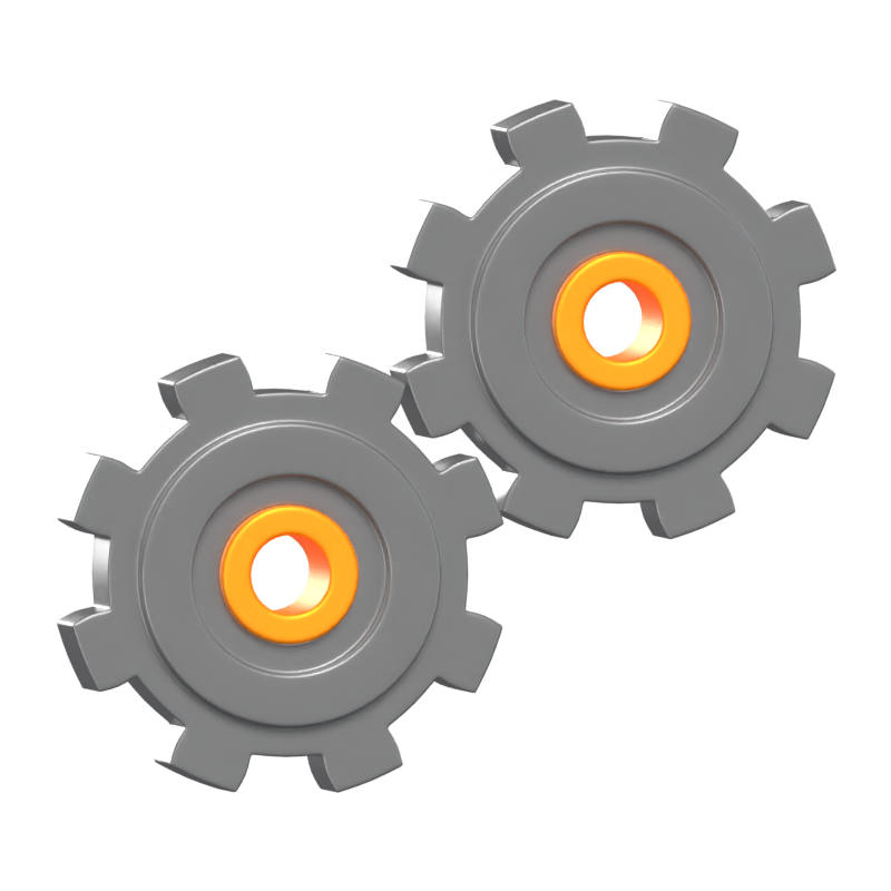 3D A Pair Of Gears 3D Graphic