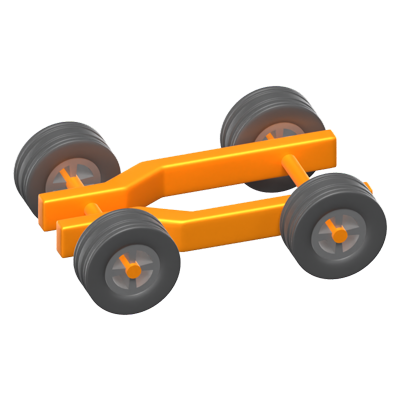 3D Car Chassis Icon 3D Graphic