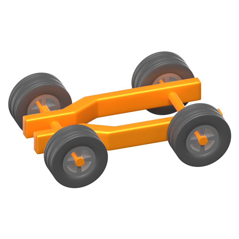 3D Auto-Fahrgestell-Symbol 3D Graphic