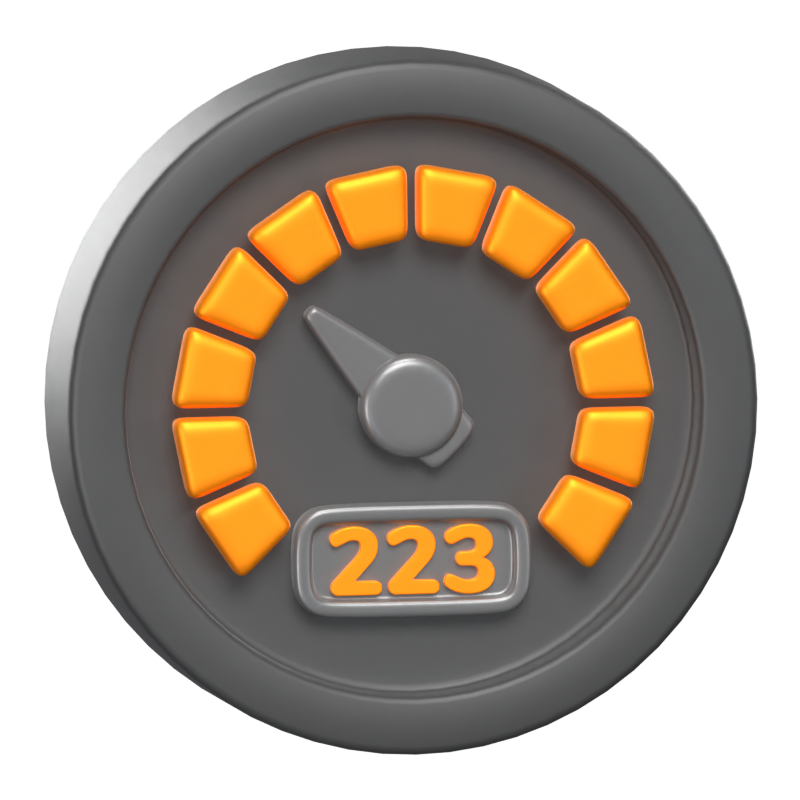 3D Tachometer Icon Model