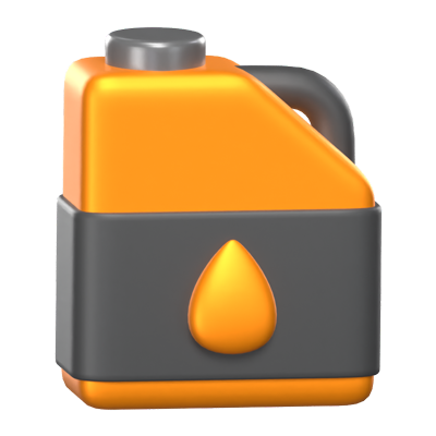 3D Oil In A Canister 3D Graphic