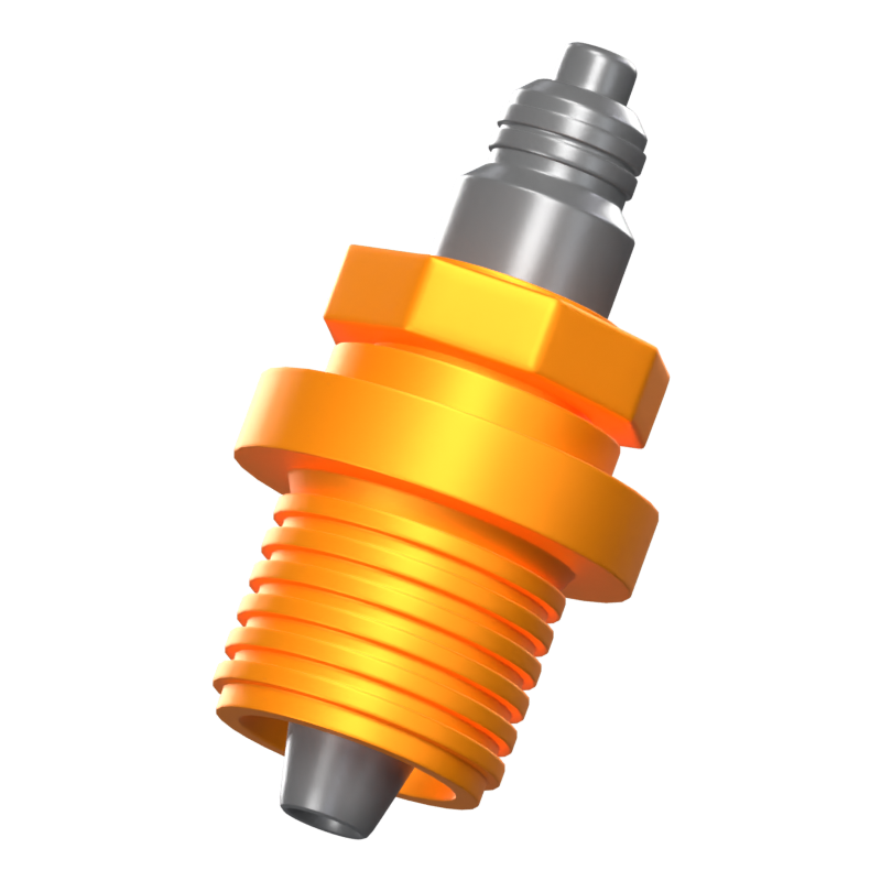 3D Spark Plug Icon 3D Graphic