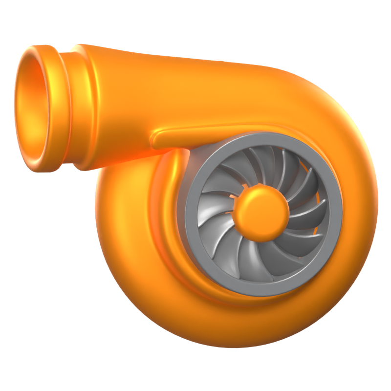 3D Turbo Icon Model 3D Graphic