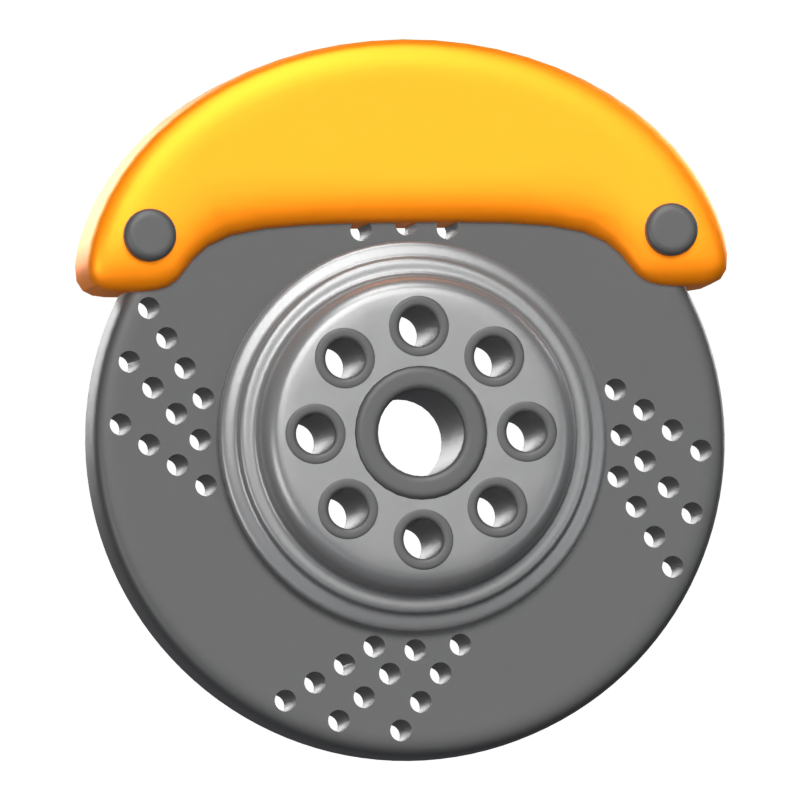 3D Disc Brake Icon 3D Graphic