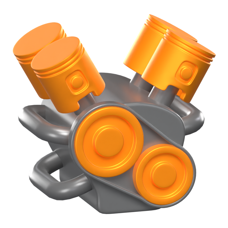 3D Car Engine Icon