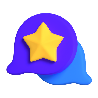 Customer Feedback With Star 3D Icon 3D Graphic