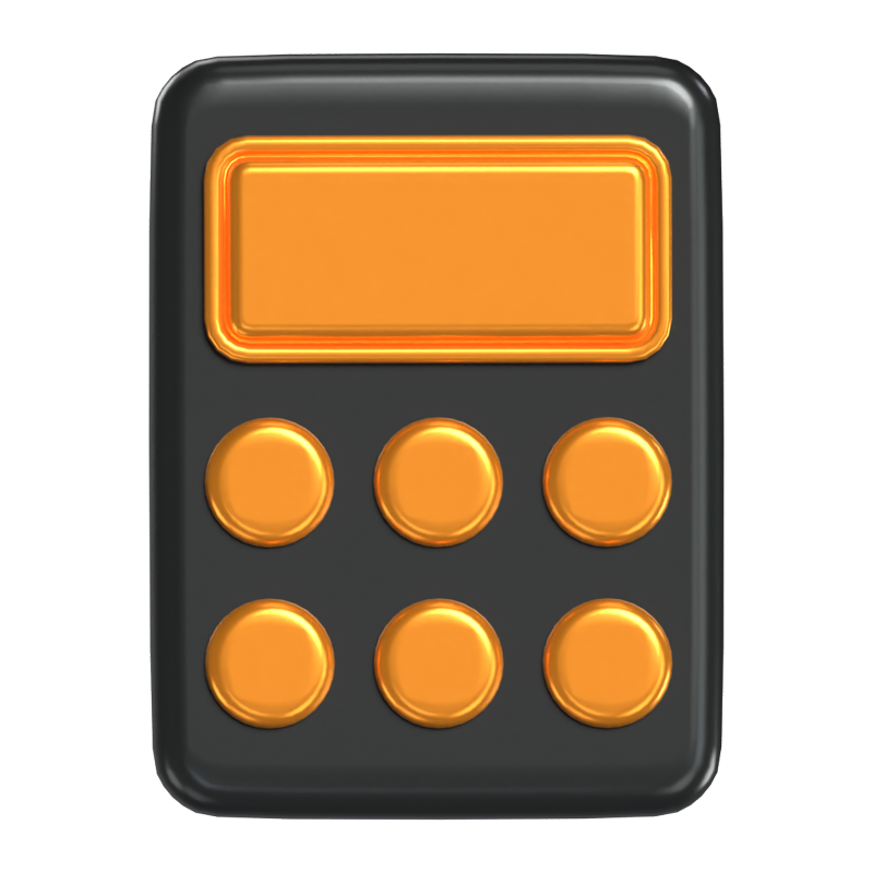 3D Accounting Calculator 3D Graphic