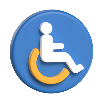 Disable Sign 3D Icon Model 3D Graphic