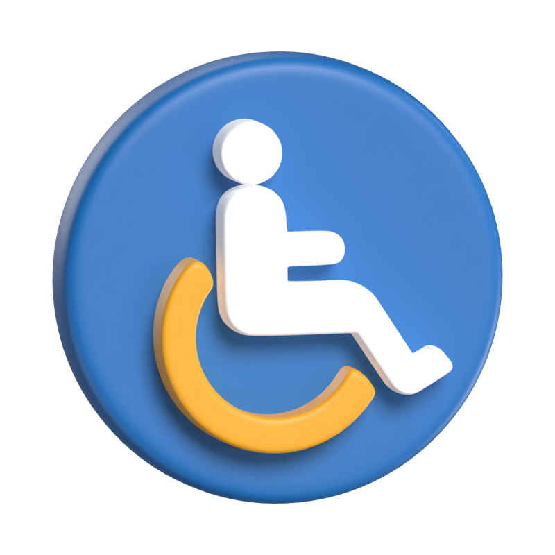 Disable Sign 3D Icon Model 3D Graphic