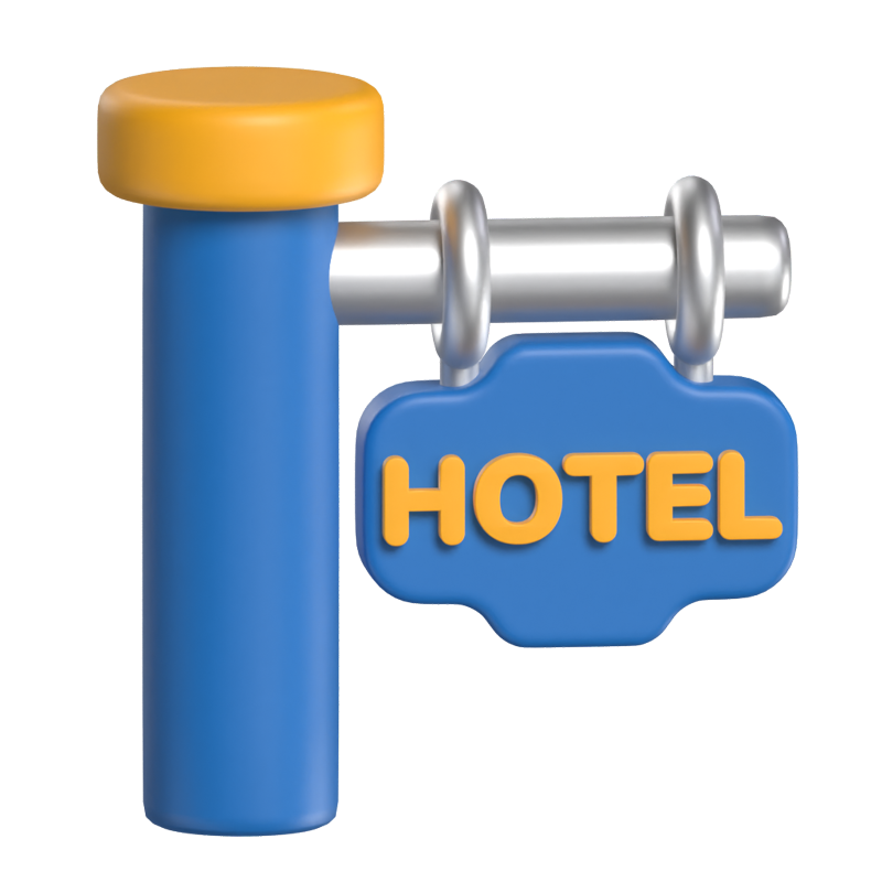 3D Standing Hotel Sign 3D Graphic