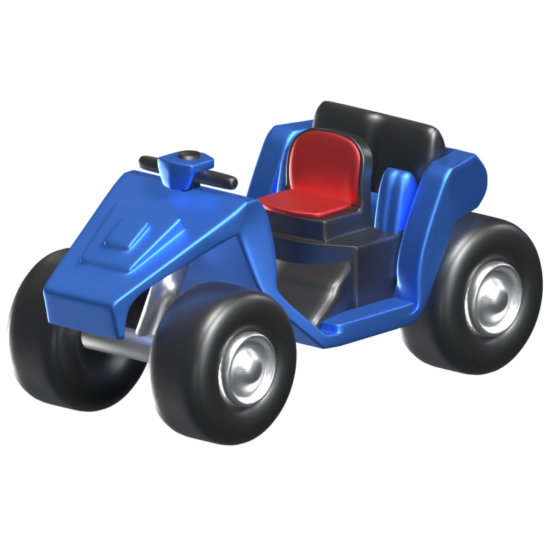 Quad Bike 3D Animierte Ikone 3D Graphic