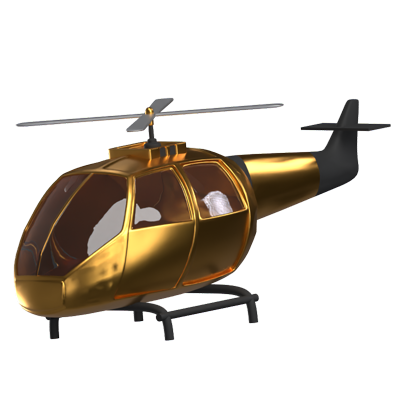 Helicopter 3D Animated Icon 3D Graphic