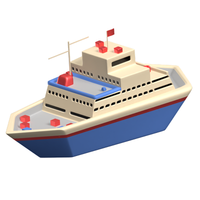 Ferry 3D Animated Icon 3D Graphic
