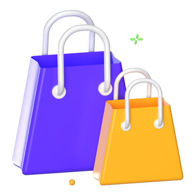 Shopping Bag 3D Animated Icon 3D Graphic