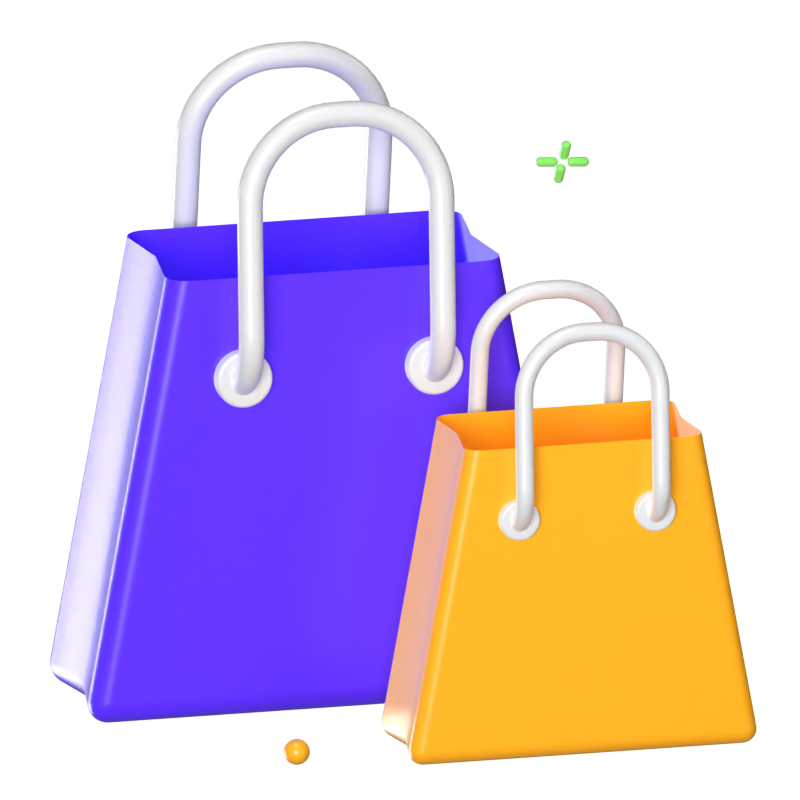 Shopping Bag 3D Animated Icon 3D Graphic