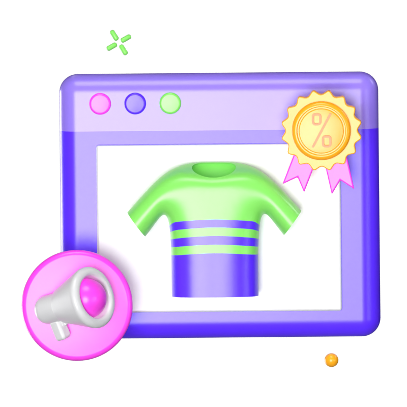 E-Commerce Promotion 3D Animated Icon 3D Graphic