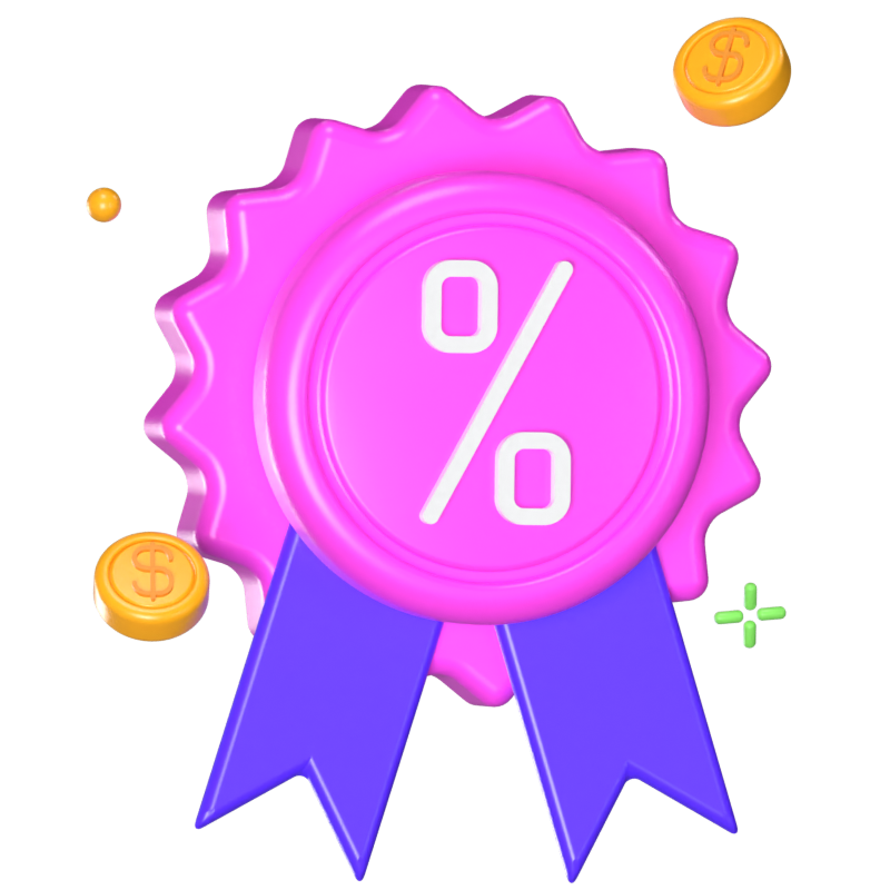 Sale Badge 3D Animated Icon 3D Graphic