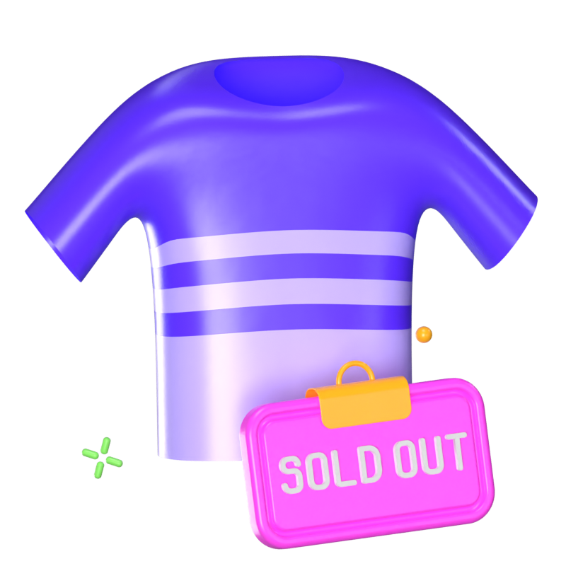 Sold Out 3D Animated Icon 3D Graphic