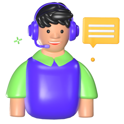 Customer Support 3D Animated Icon 3D Graphic