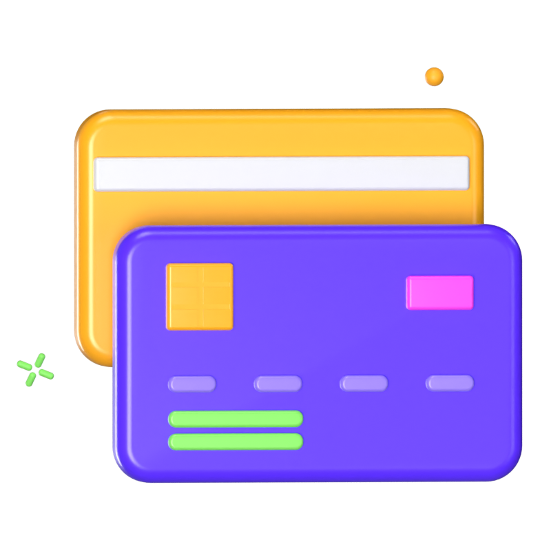 Credit Card 3D Animated Icon 3D Graphic