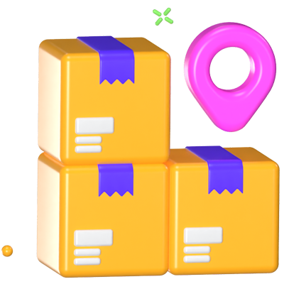 Package Tracking 3D Animated Icon 3D Graphic