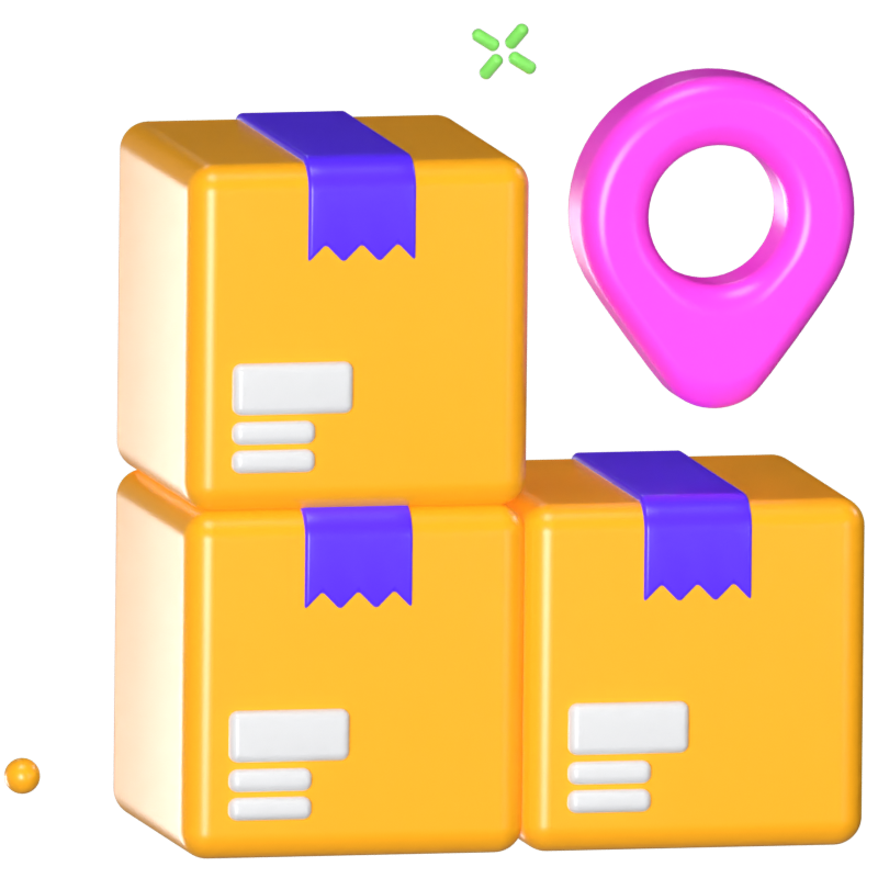 Package Tracking 3D Animated Icon 3D Graphic