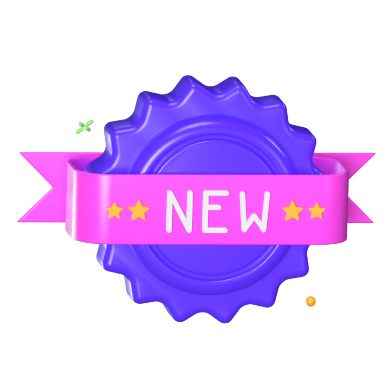 New Product Badge 3D Animated Icon 3D Graphic