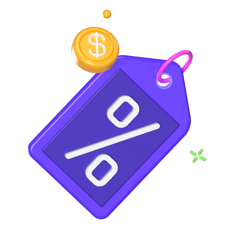 Price Tag 3D Animated Icon 3D Graphic