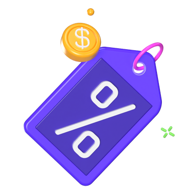 Price Tag 3D Animated Icon 3D Graphic