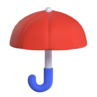 3D Umbrella Icon 3D Graphic