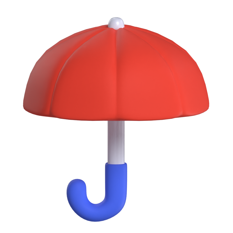 3D Umbrella Icon 3D Graphic