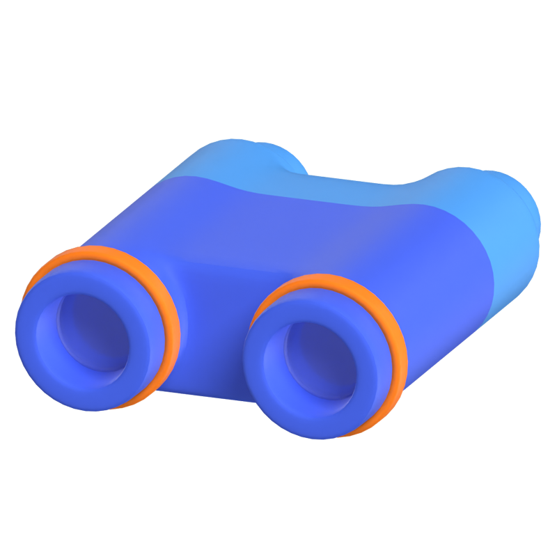 Field Binoculars For Golf Player 3D Icon 3D Graphic