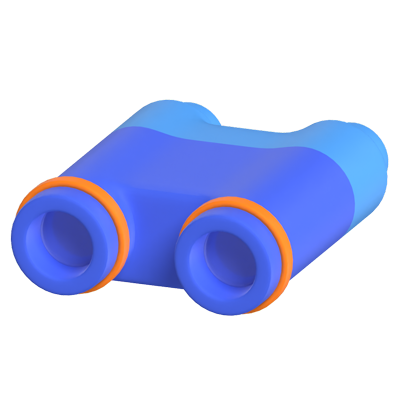 Field Binoculars For Golf Player 3D Icon 3D Graphic