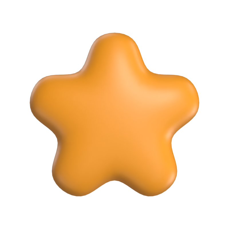 Estrella 3D Icono Modelo Para UI