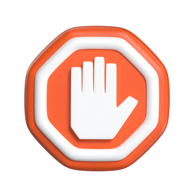 Warning 3D Icon Model For UI 3D Graphic