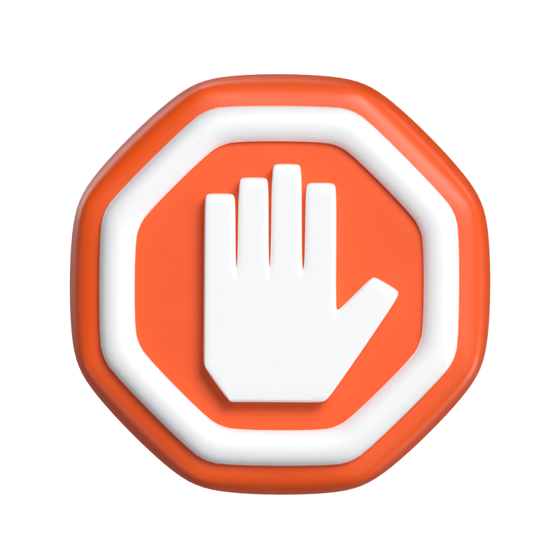 Warning 3D Icon Model For UI 3D Graphic