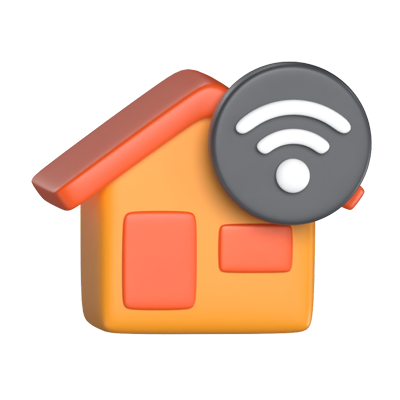 Smarthome 3D Icon Model For UI 3D Graphic