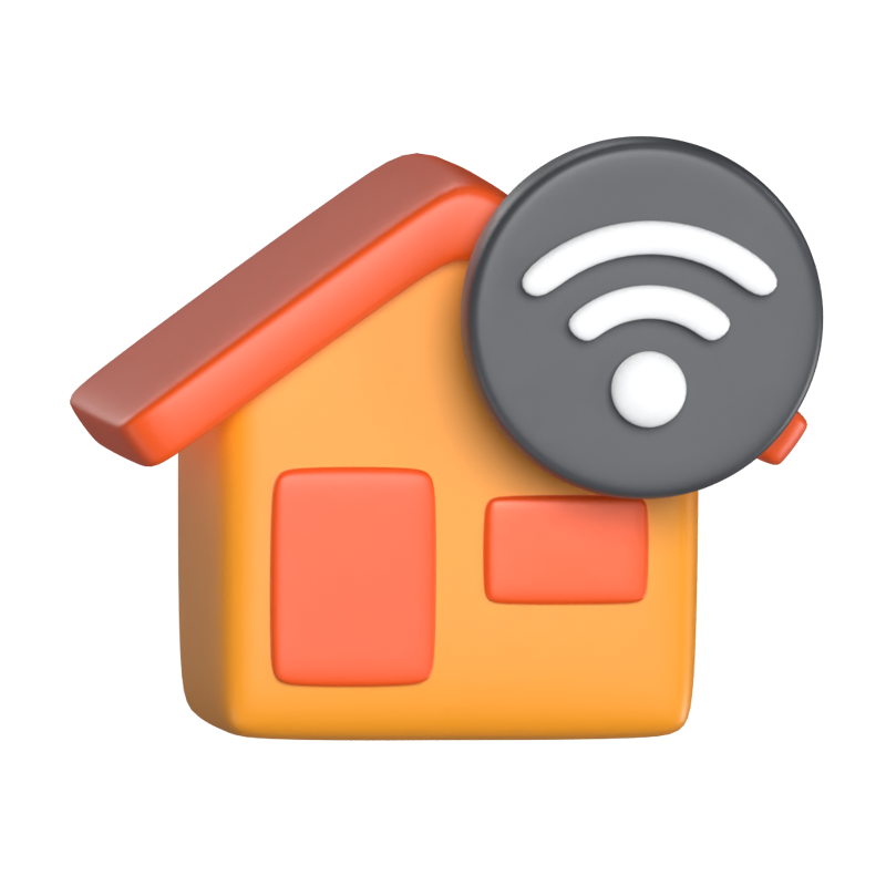 Smarthome 3D Icon Model For UI 3D Graphic